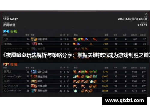 《夜魇暗潮玩法解析与策略分享:掌握关键技巧成为游戏制胜之道》 《夜魇暗潮玩法解析与策略分享:掌握关键技巧成为游戏制胜之道》